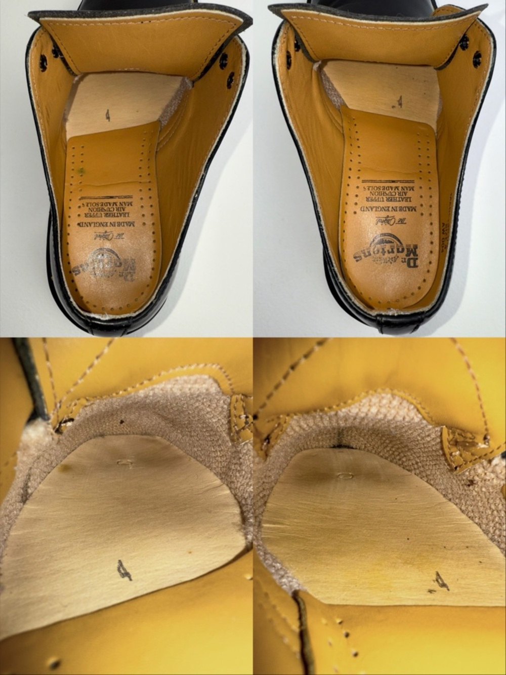 Vintage Dr. Martens England 1461 Black Smooth Leather MIE Oxfords UK 4 - Picture 14 of 16